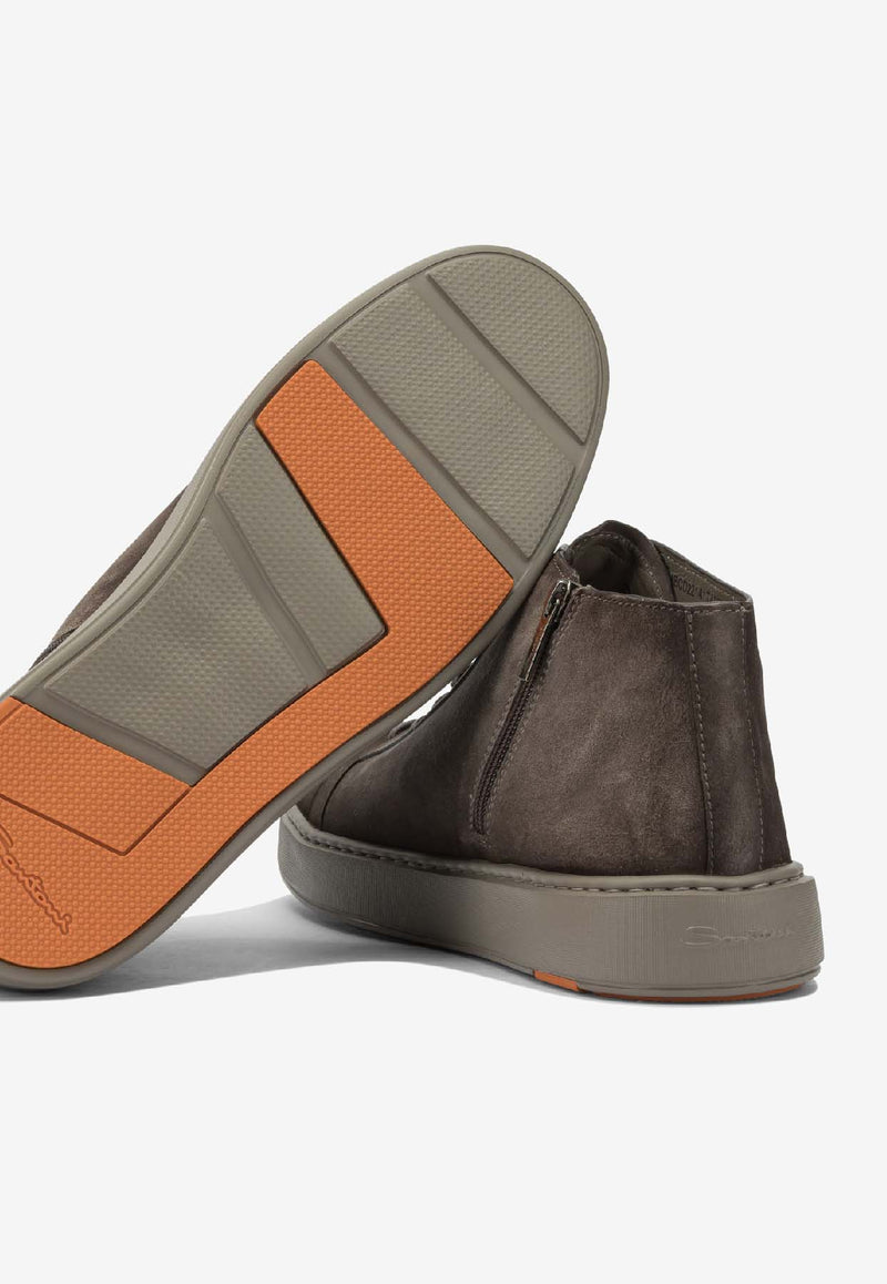 Santoni Leather High-Top Sneakers Gray MBCD22141TARKAOLE81E81_57d1b6d6-f68f-49a7-8c22-ecc285645f0d