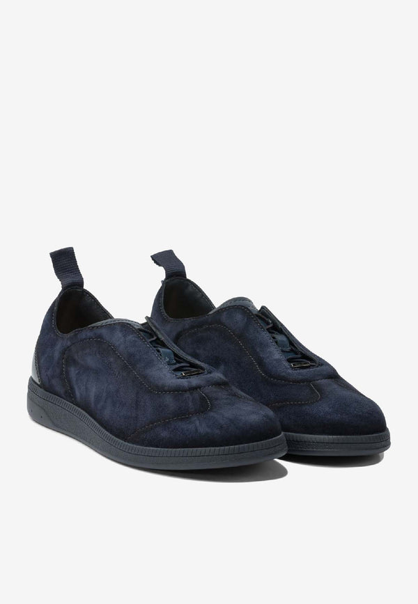 Santoni Lume Suede Low-Top Sneakers Blue MBPL22109OCATEDSU60U60_44f18d2c-1747-4175-9edc-f43b3004b865