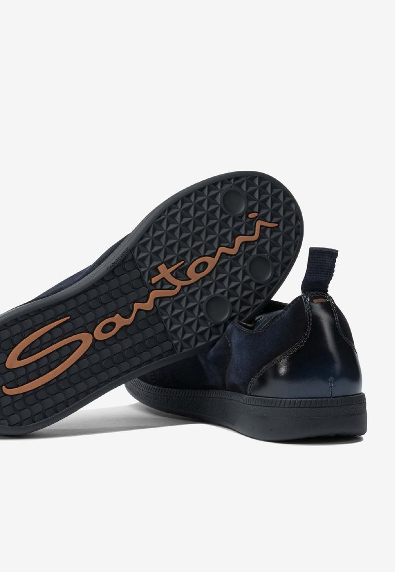 Santoni Lume Suede Low-Top Sneakers Blue MBPL22109OCATEDSU60U60_44f18d2c-1747-4175-9edc-f43b3004b865