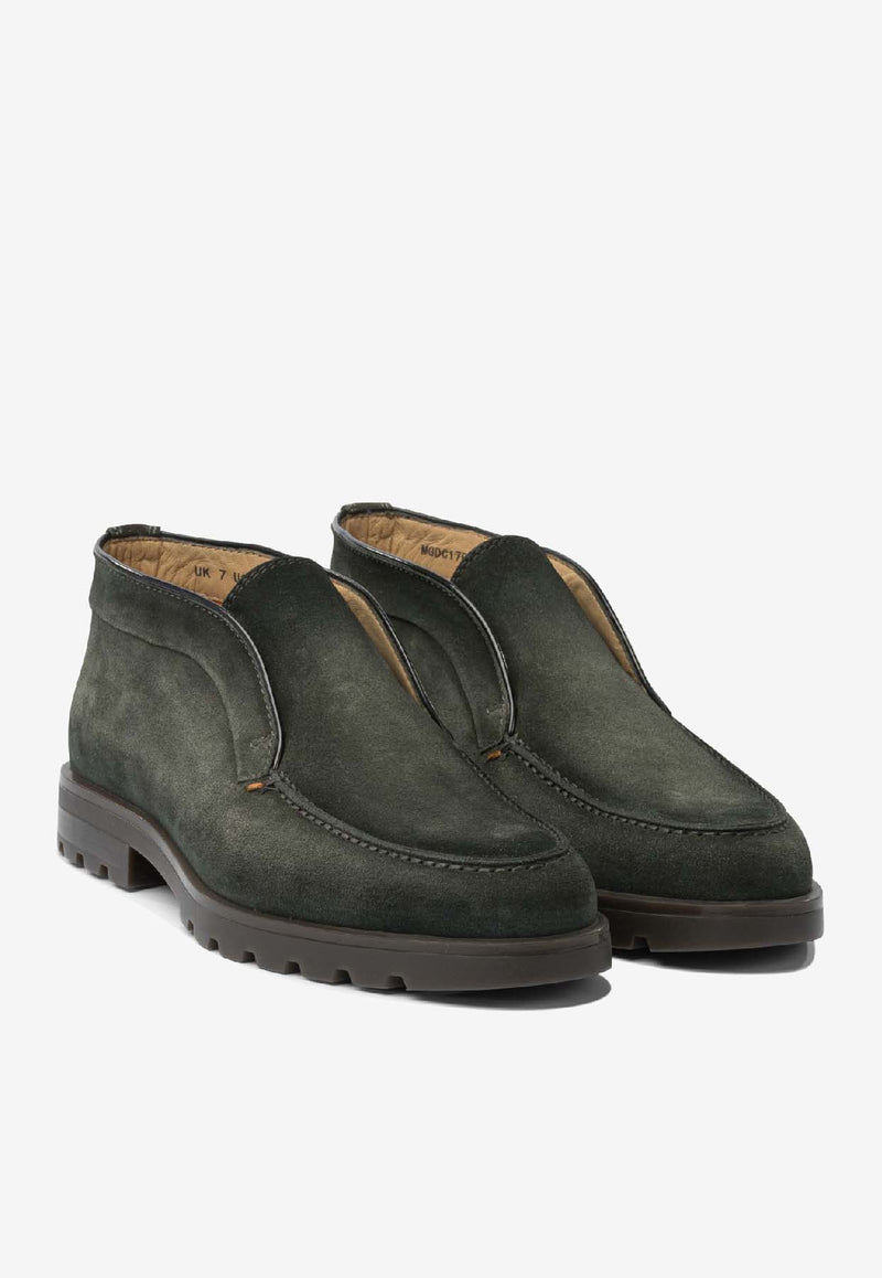 Santoni Rock Suede Ankle Boots  Dark Green MGDC17823DTRBGEXV49V49_3b76cc72-1f8c-4c31-8d69-05fcc612bcfb