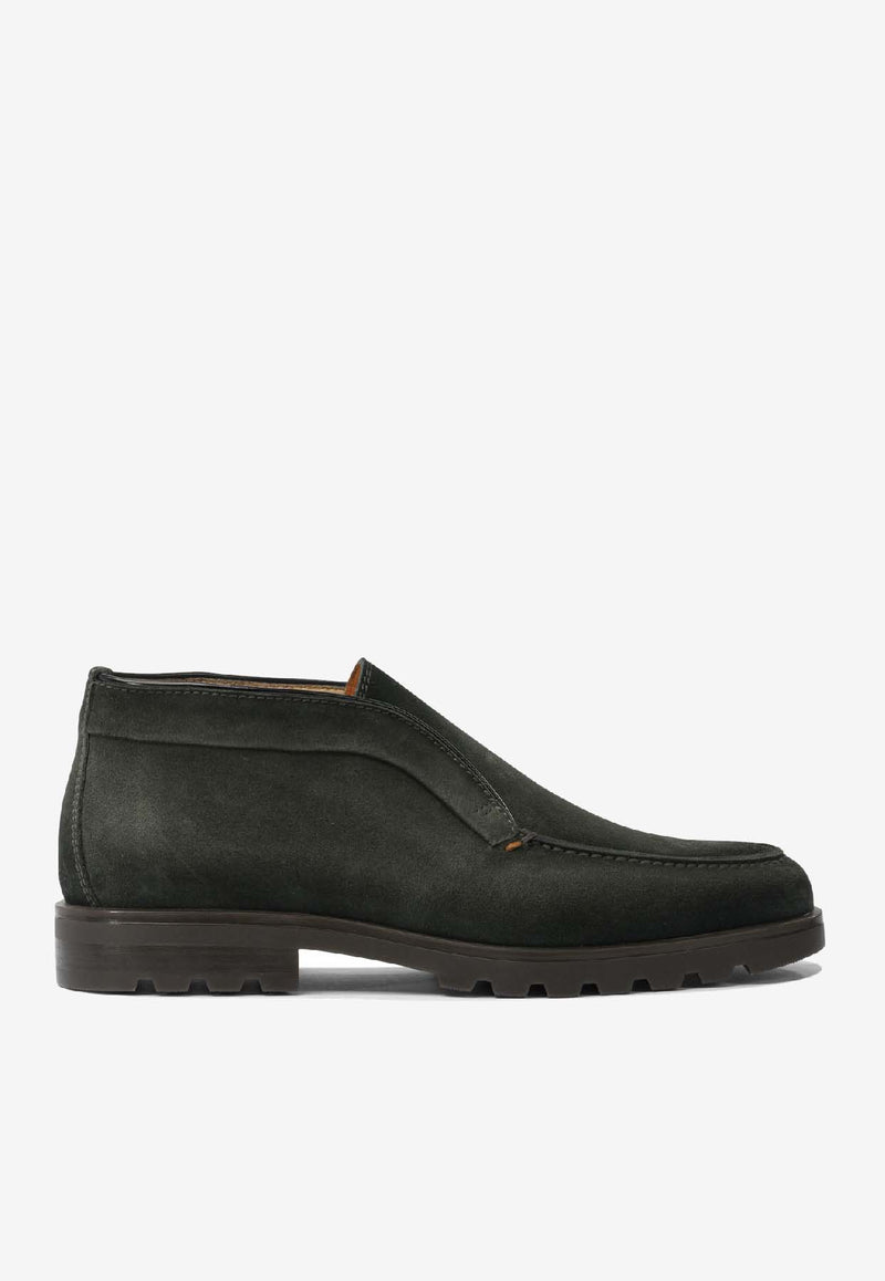 Santoni Rock Suede Ankle Boots  Dark Green MGDC17823DTRBGEXV49V49_3b76cc72-1f8c-4c31-8d69-05fcc612bcfb
