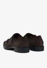 Santoni Suede Monk Strap Shoes Brown MGEO18949NEAXGEXT50T50_3aedc2fb-3b68-41ba-8632-07d5150f4423