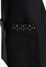 Self-Portrait Embellished Sheath Dress  Black