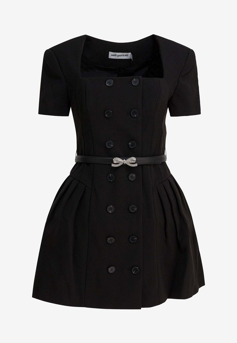 Self-Portrait Crepe Tailored Mini Dress Black AW25-082S-BBLACK_d74ab767-ad11-42b0-baca-19fbe9882049