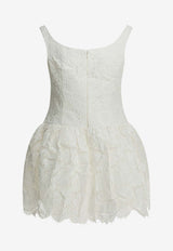 Self-Portrait Floral Lace Flared Mini Dress White AW25-088SA-WWHITE_7dfd36ff-21d5-4b69-bf2a-28e5a24217cb