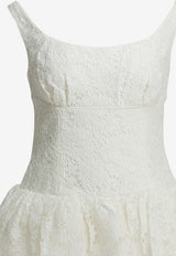 Self-Portrait Floral Lace Flared Mini Dress White AW25-088SA-WWHITE_7dfd36ff-21d5-4b69-bf2a-28e5a24217cb