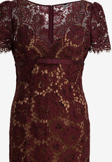 Self-Portrait Floral Lace Midi Dress  Burgundy AW25-096M-BUBURGUNDY_f06e67ab-8705-4805-b355-6ee18153d4df