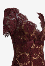 Self-Portrait Floral Lace Midi Dress  Burgundy AW25-096M-BUBURGUNDY_f06e67ab-8705-4805-b355-6ee18153d4df