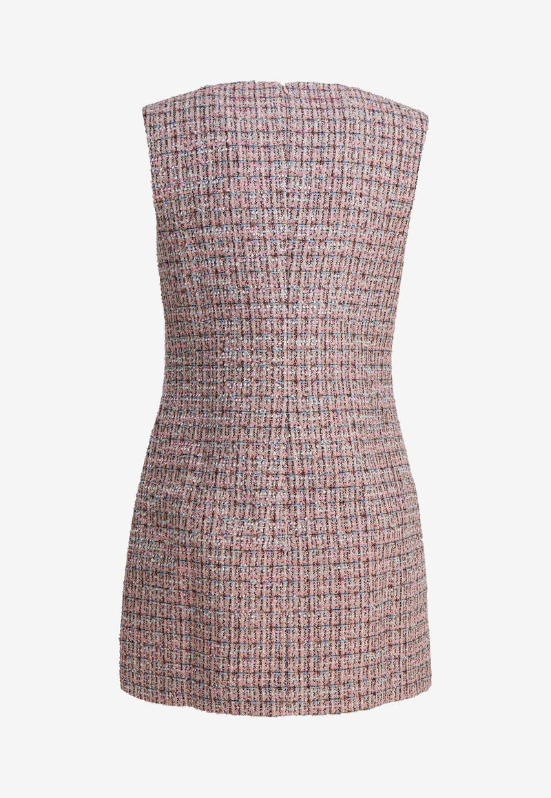 Self-Portrait Mini Boucle Tweed Dress Pink AW25-098S-PPINK_28878978-dda3-449a-947f-a81f81a2e663