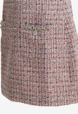 Self-Portrait Mini Boucle Tweed Dress Pink AW25-098S-PPINK_28878978-dda3-449a-947f-a81f81a2e663