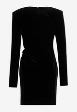 Self-Portrait Embellished Velvet Mini Dress  Black AW25-128S-BBLACK_dfecd960-0f08-4419-97f6-b75d72264f21