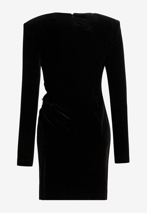 Self-Portrait Embellished Velvet Mini Dress  Black AW25-128S-BBLACK_dfecd960-0f08-4419-97f6-b75d72264f21