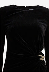 Self-Portrait Embellished Velvet Mini Dress  Black AW25-128S-BBLACK_dfecd960-0f08-4419-97f6-b75d72264f21