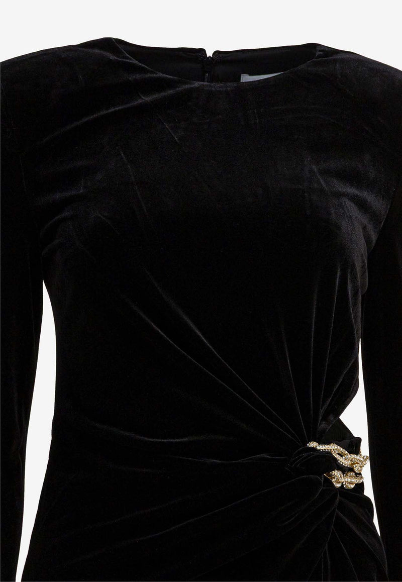 Self-Portrait Embellished Velvet Mini Dress  Black AW25-128S-BBLACK_dfecd960-0f08-4419-97f6-b75d72264f21