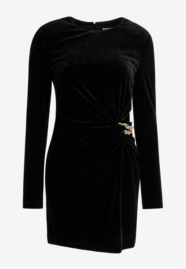 Self-Portrait Embellished Velvet Mini Dress  Black AW25-128S-BBLACK_dfecd960-0f08-4419-97f6-b75d72264f21