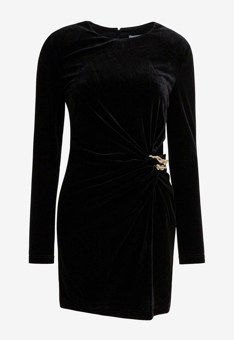 Self-Portrait Embellished Velvet Mini Dress  Black AW25-128S-BBLACK_dfecd960-0f08-4419-97f6-b75d72264f21