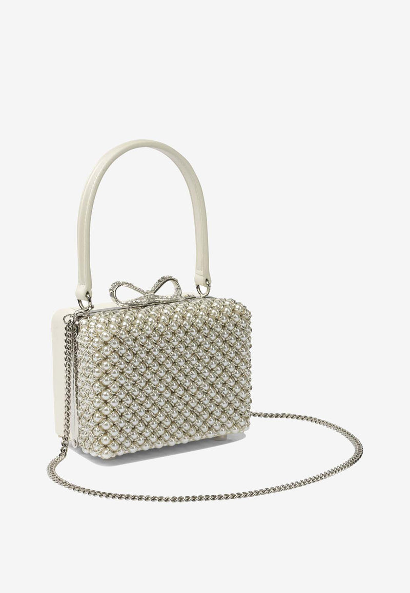 Self-Portrait Mini Pearl-Embellished Handbag Cream AW25-312-CCREAM_49eba9bd-d562-462f-adc3-35bab53efdbc