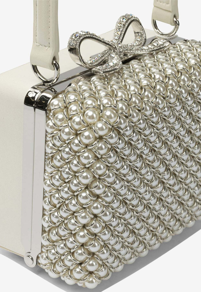 Self-Portrait Mini Pearl-Embellished Handbag Cream AW25-312-CCREAM_49eba9bd-d562-462f-adc3-35bab53efdbc
