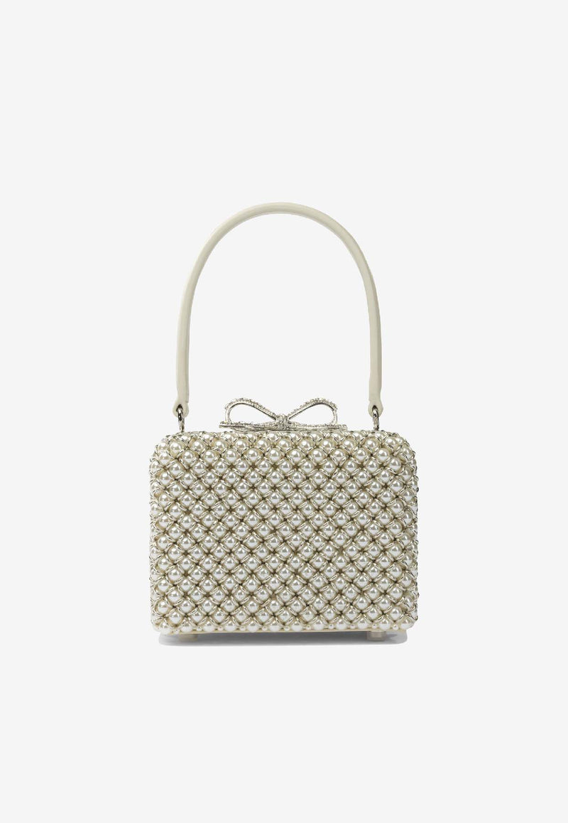 Self-Portrait Mini Pearl-Embellished Handbag Cream AW25-312-CCREAM_49eba9bd-d562-462f-adc3-35bab53efdbc
