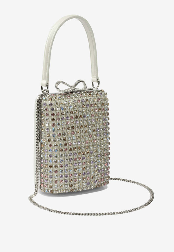 Self-Portrait Mini Crystal-Embellished Handbag Silver AW25-315-MUMULTI_d4e974d0-7a69-440d-8847-7927f1ca8428