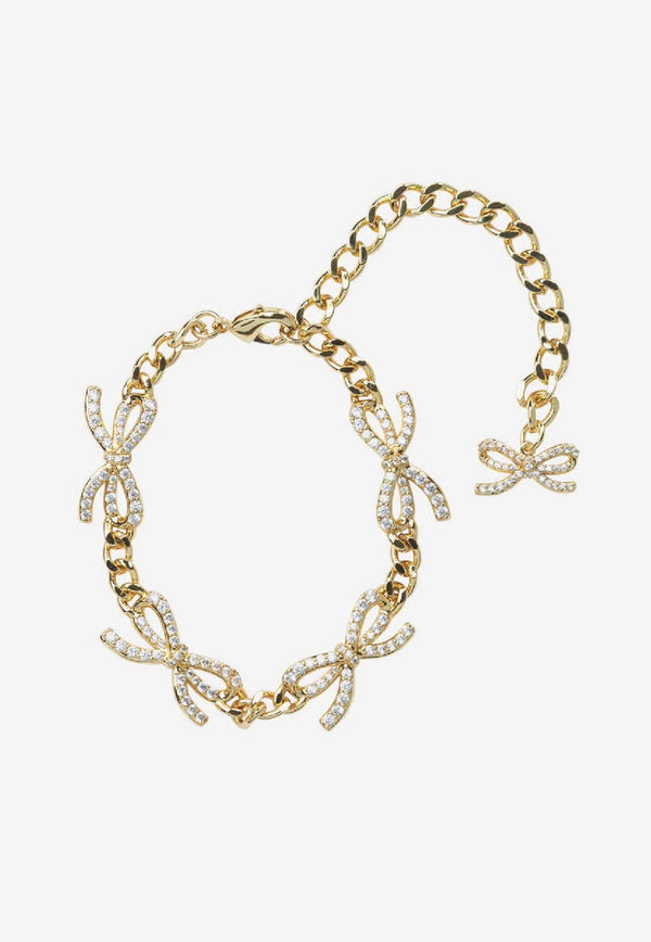 Self-Portrait Crystal Bow Bracelet Gold AW25-607B-GDGOLD_5ed26eca-d225-4bba-8d0f-449f96cd9105