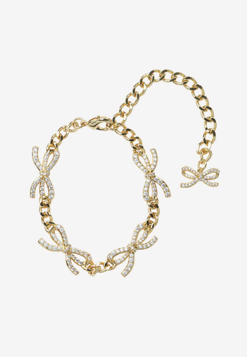 Self-Portrait Crystal Bow Bracelet Gold AW25-607B-GDGOLD_5ed26eca-d225-4bba-8d0f-449f96cd9105