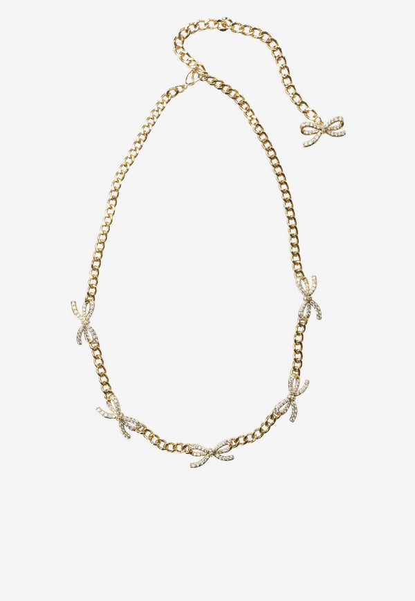 Self-Portrait Crystal Bow Necklace Gold AW25-607N-GDGOLD_4c609ae0-5d73-4228-9e38-ac98275f4b5b