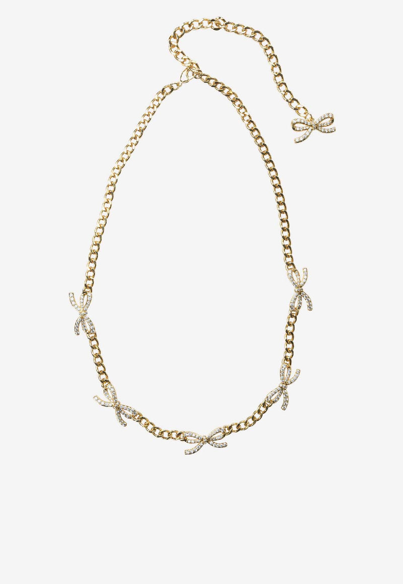 Self-Portrait Crystal Bow Necklace Gold AW25-607N-GDGOLD_4c609ae0-5d73-4228-9e38-ac98275f4b5b