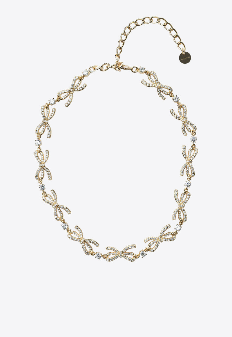 Self-Portrait Bow-Embellished Necklace Gold AW25-621N-GDGOLD_1ff1afad-72f8-4a85-b6be-535f62552cdf