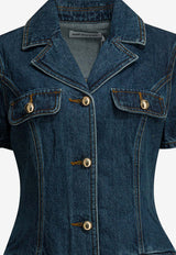 Self-Portrait Mini Denim Shirt Dress Blue AW25-807SB-BLBLUE_2dec9f03-4c94-4acb-b386-38006b17be68