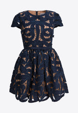 Self-Portrait Lace Mini Dress Blue PF25-013S-BLBLUE_82776