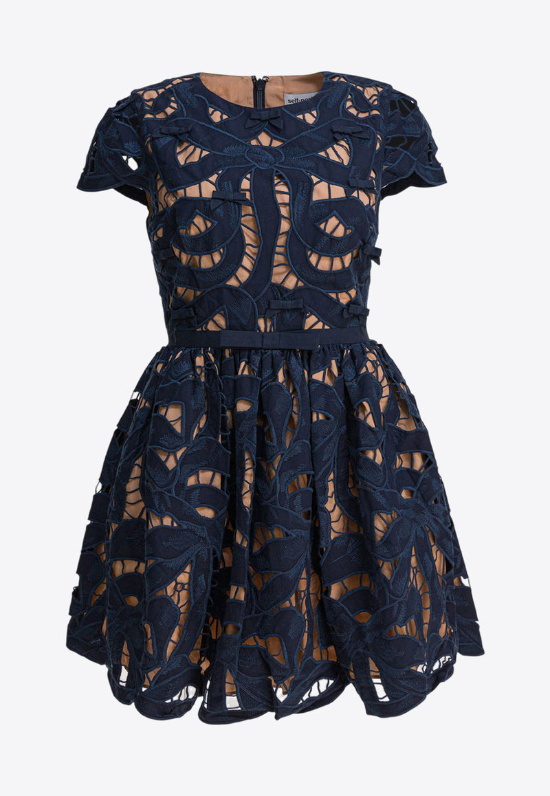 Self-Portrait Lace Mini Dress Blue PF25-013S-BLBLUE_82776