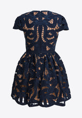 Self-Portrait Lace Mini Dress Blue PF25-013S-BLBLUE_82776