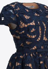 Self-Portrait Lace Mini Dress Blue PF25-013S-BLBLUE_82776