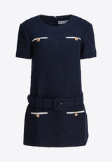 Self-Portrait Mini Belted Dress Blue PF25-034S-BLBLUE_82674