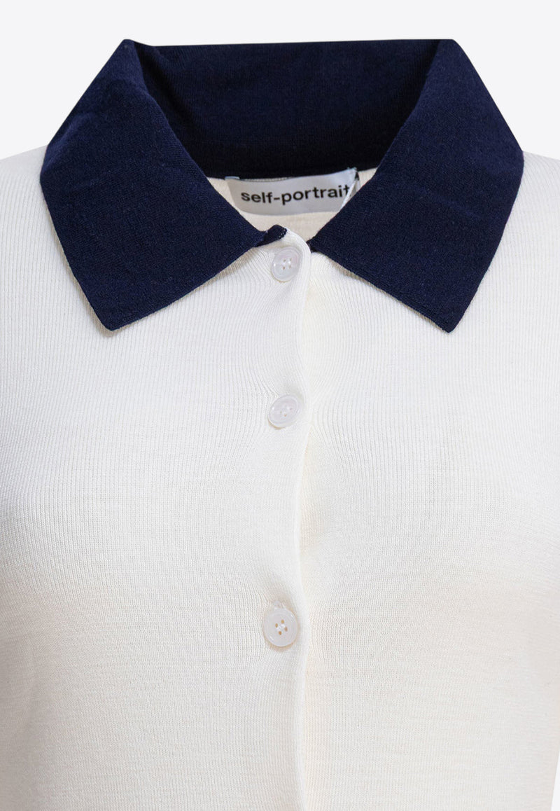 Self-Portrait Buttoned Wool Cardigan Cream PF25-097C-CCREAM_82717