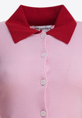 Self-Portrait Wool Buttoned Cardigan Pink PF25-097C-PPINK_82667