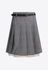Self-Portrait Prince of Wales Pleated Midi Skirt Gray PF25-104MSK-BWBLACK AND WHITE_774577c2-8591-423c-bc38-0de361285c18