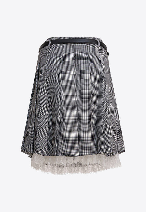 Self-Portrait Prince of Wales Pleated Midi Skirt Gray PF25-104MSK-BWBLACK AND WHITE_774577c2-8591-423c-bc38-0de361285c18