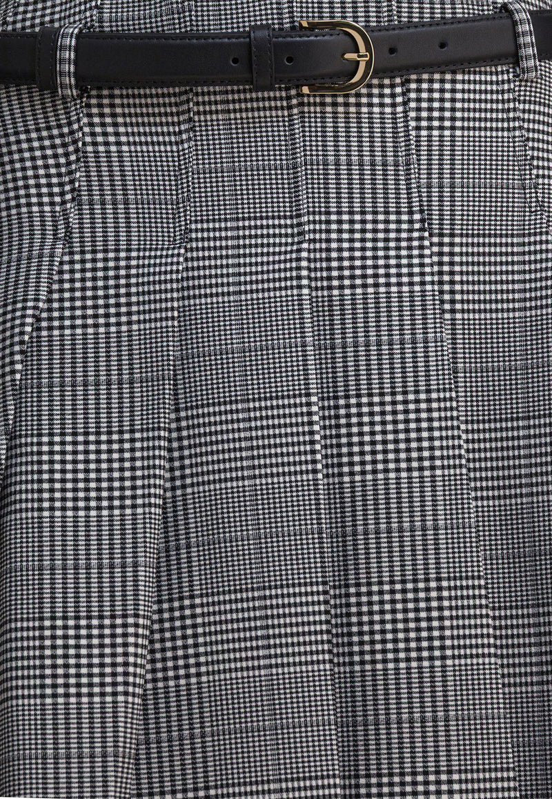 Self-Portrait Prince of Wales Pleated Midi Skirt Gray PF25-104MSK-BWBLACK AND WHITE_774577c2-8591-423c-bc38-0de361285c18