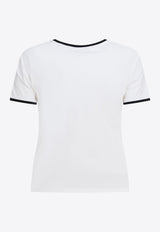 Self-Portrait Logo Print Cropped T-shirt White PF25-109T-WWHITE_4d5bd96f-397b-4461-8bcf-e9eb944bcf51
