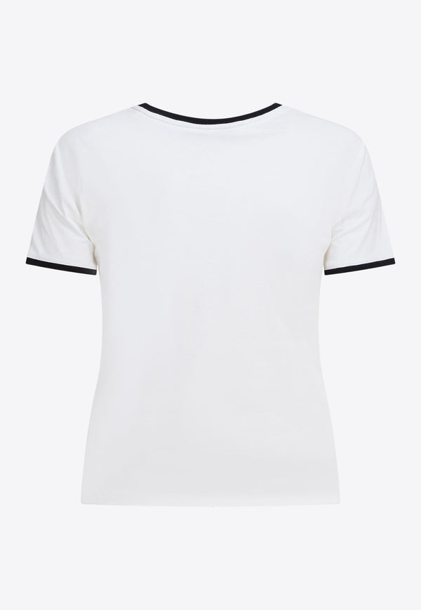 Self-Portrait Logo Print Cropped T-shirt White PF25-109T-WWHITE_4d5bd96f-397b-4461-8bcf-e9eb944bcf51