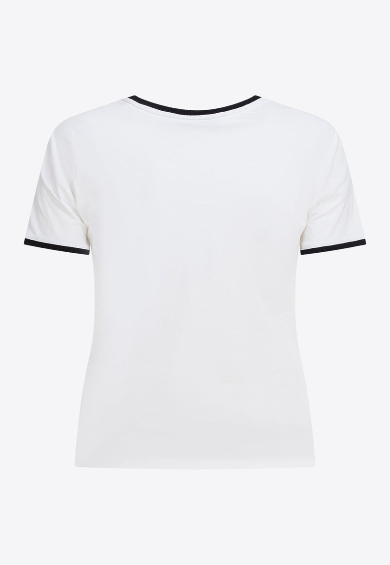 Self-Portrait Logo Print Cropped T-shirt White PF25-109T-WWHITE_4d5bd96f-397b-4461-8bcf-e9eb944bcf51
