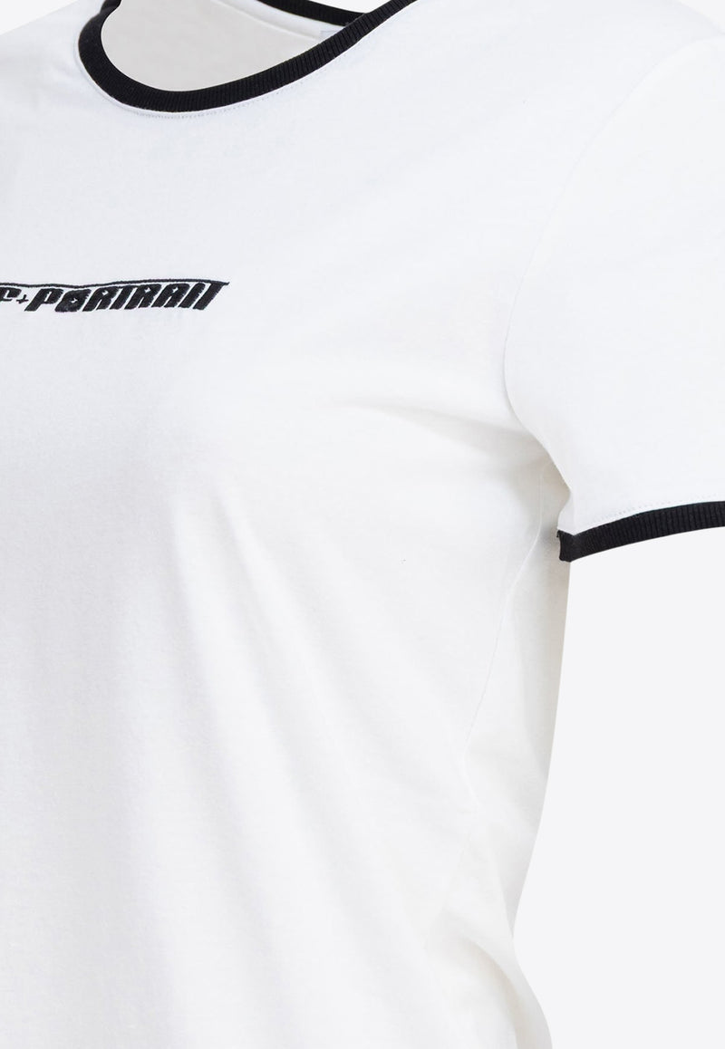 Self-Portrait Logo Print Cropped T-shirt White PF25-109T-WWHITE_4d5bd96f-397b-4461-8bcf-e9eb944bcf51