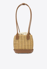 Self-Portrait Woven Basket Shoulder Bag Beige PF25-304-BRBROWN_82362