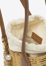 Self-Portrait Woven Basket Shoulder Bag Beige PF25-304-BRBROWN_82362