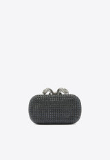 Self-Portrait Chainmail Crystal-Embellished Clutch Blue PF25-319-NNAVY_82417