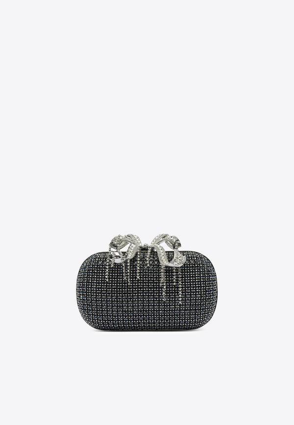 Self-Portrait Chainmail Crystal-Embellished Clutch Blue PF25-319-NNAVY_82417