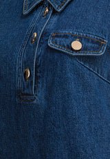 Self-Portrait Denim Mini Dress Blue PF25-803S-BLBLUE_82726