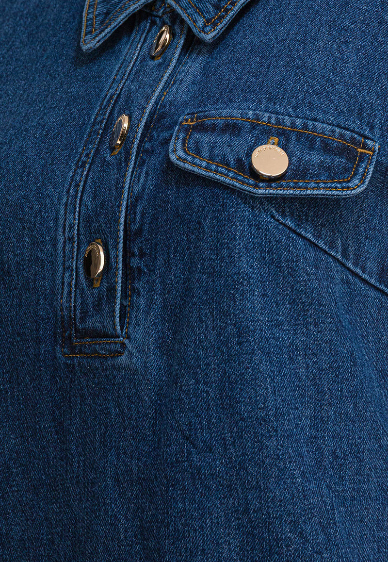 Self-Portrait Denim Mini Dress Blue PF25-803S-BLBLUE_82726